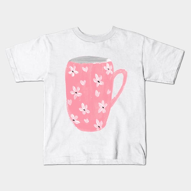 Pink mug Kids T-Shirt by ThaisMelo